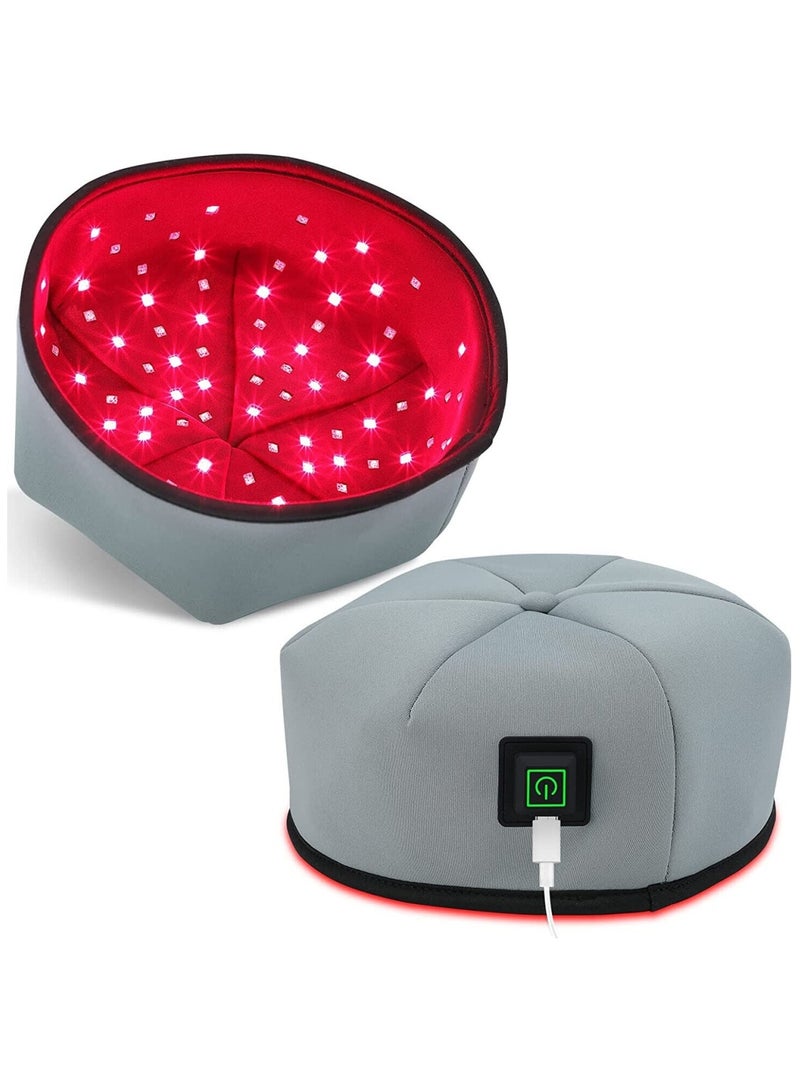 المحاكم 120 قطعة من حبيبات اللمبة LED الحمراء والمشعة تحت الحمراء في قبعة علاج الإجهاد والاسترخاء الدماغي لعلاج تساقط الشعر وتعزيز نمو الشعر - Image 1